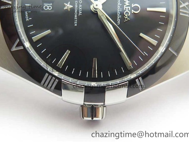 0419 Neat Constellation 131.33.41.21.03.001 SS TW Best Edition Black Dial On Gummy Strap A 7873